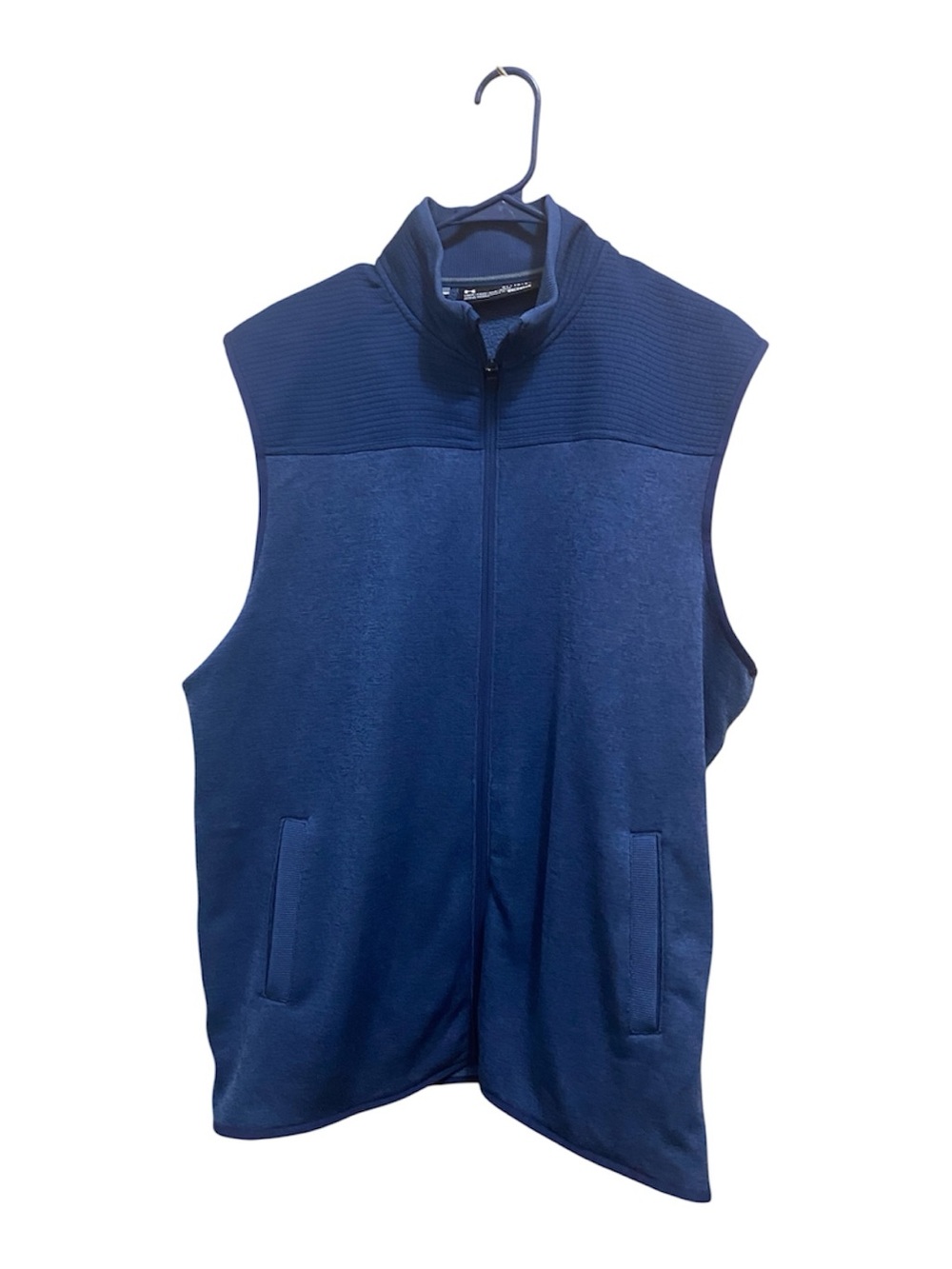 Under Armour Men's Navy Full-Zip Sleeveless Fleece Vest size XL